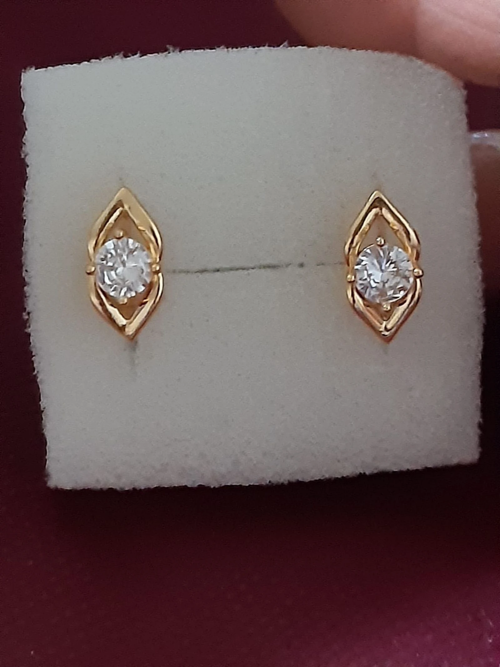Boucles d'oreilles zircone, bain doré – photo 6